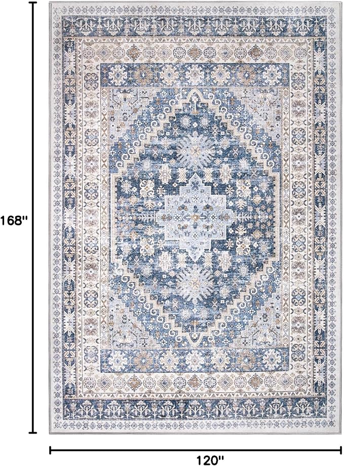 zesthome 10x14 Area Rugs, Stain Resistant Washable Rug, Ultra-Thin Rugs - Image 2