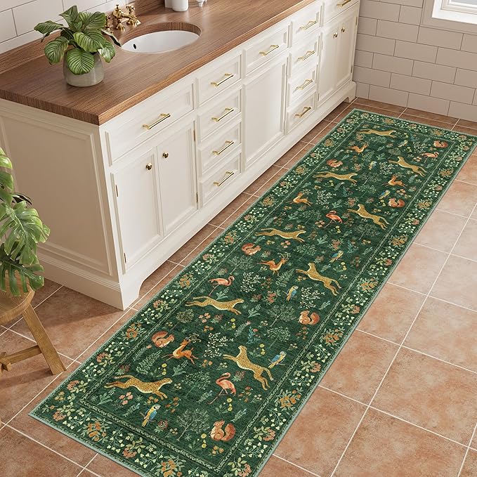 DUKINO 2.6x8 Rug for Hallway, Washable Kitchen Runner Rug - Image 2