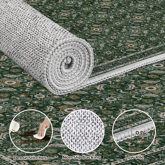 WITSHOCK Living Room Area Rugs 12x15: Soft Non-Slip Backing Washable Rugs - Image 6