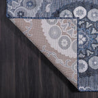 CAMILSON Indoor Outdoor Rug 6x9 Bohemian Medallion Floral Area Rugs - Image 6