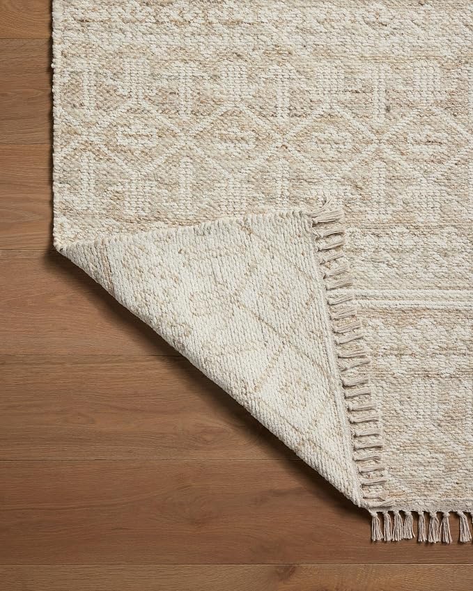 Loloi Angela Rose Rivers Collection RIV-03 Sand/Ivory 3'-6" x 5'-6" Reversible - Image 8