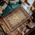 Vintage Pine Cone Area Rug 5x8ft Rustic Lodge Wooded Pine Cone Area Rug Wood - Image 4