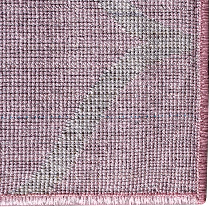 Rugs.com Lattice Frieze Collection Rug – 8' x 11' Light Pink Medium Rug Perfect - Image 9