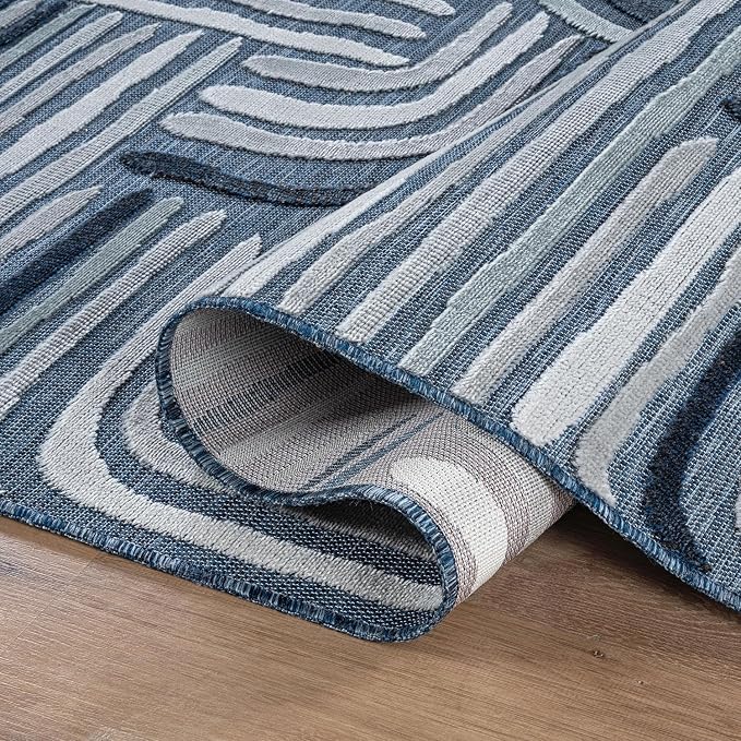 CAMILSON Indoor Outdoor Rug, Easy-Cleaning Non-Shedding Living Room, Garden and - Image 3