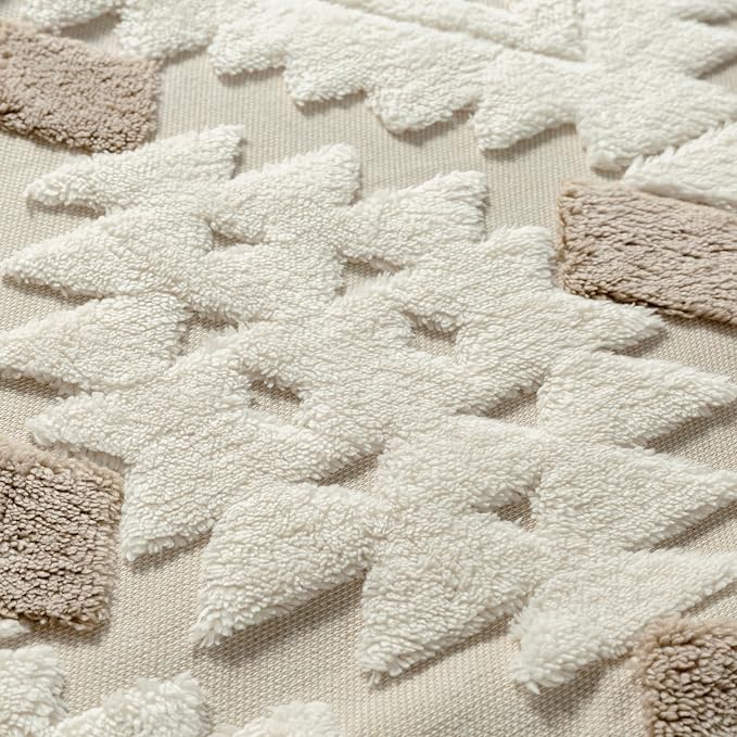 Ivory Brown 6x9 Area Rug Washable Living Room Moroccan Shag Carpet Non Slip - Image 8