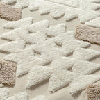 Ivory Brown 4x6 Area Rug Washable Moroccan Shag Office Carpet Non Slip Soft - Image 6