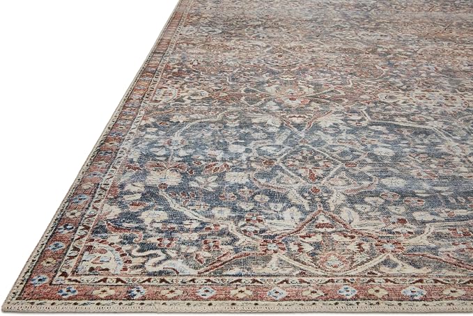 Loloi Chris Loves Julia Jules Collection JUL-06 Denim/Spice 2'-0'' x 5'-0'' - Image 6