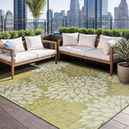 Beverly Rug Outdoor Rug 10x14 Modern Exotic Tropical Leaf Area Rugs - Image 8