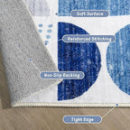 MUJOO Washable Rugs 9x12, Boho Throw Floor Carpet Non Slip Soft Modern Abstract - Image 5