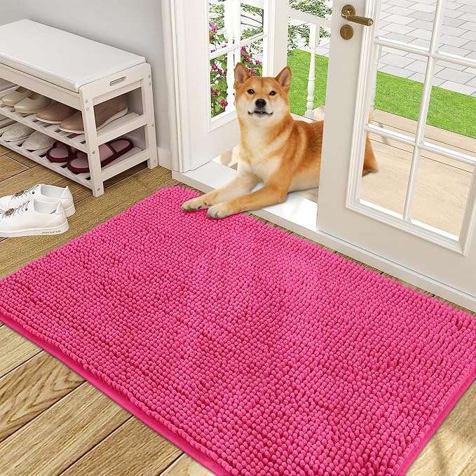 OLANLY Dog Door Mat for Muddy Paws 48x30, Absorbs Moisture and Dirt, Absorbent by OLANLY