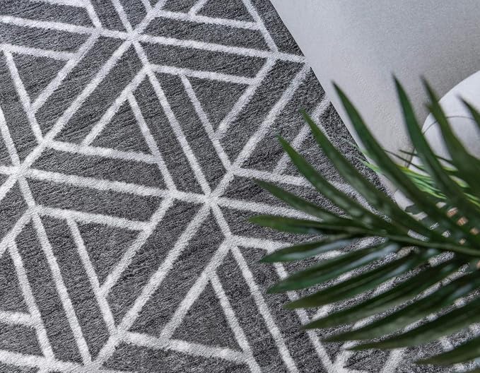 Rugs.com Lattice Trellis Collection Rug – 7' x 10' Gray Low-Pile Rug Perfect - Image 7