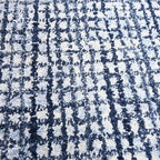 Hand-Tufted 100% Wool Pile Area Rug – Geometric Textured Grid Check Pattern – - Image 7