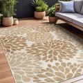 Beverly Rug Outdoor Rug 8x10 Modern Exotic Tropical Leaf Area Rugs by BeverlyRug