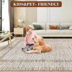 GarveeHome 10x13 Large Washable Geometric Area Rug Non Slip Non Shedding Floor - Image 5