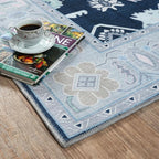Fame Living Navy Blue Oushak Rug, Area Rugs - Image 8