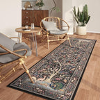 Rugcomf Runner Rug 2x6 Vibrant Tree of Life-Patterned Vintage Kitchen Rugs Non - Image 4