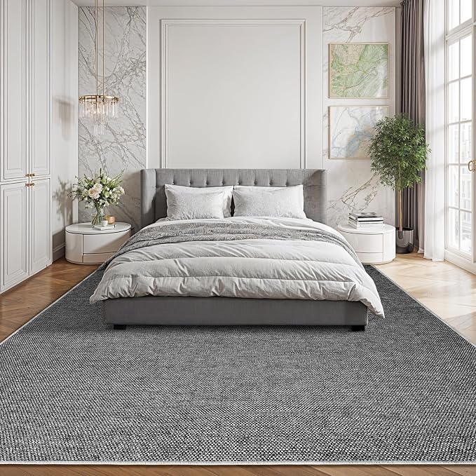 LBRO2M Easy Jute Solid Area Rug 9X12 Washable Rugs - Image 4