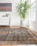 Loloi Layla Collection LAY-09 Cobalt Blue/Spice 3'-6" x 5'-6" .13" Thick Accent by Loloi