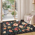 DUKINO 2x3 Rugs for Entryway, Floral Indoor Washable Door Mat, Non Slip Boho - Image 4