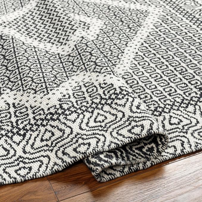 Mark&Day Wool Rugs, 2x8 Nishnabotny Cottage Dark Gray Runner Area Rug, Bedroom - Image 4