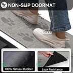 Door Mat Indoor Entrance 24"x35", 0.16" Thin Paw Print Low Pile Doormat - Image 5
