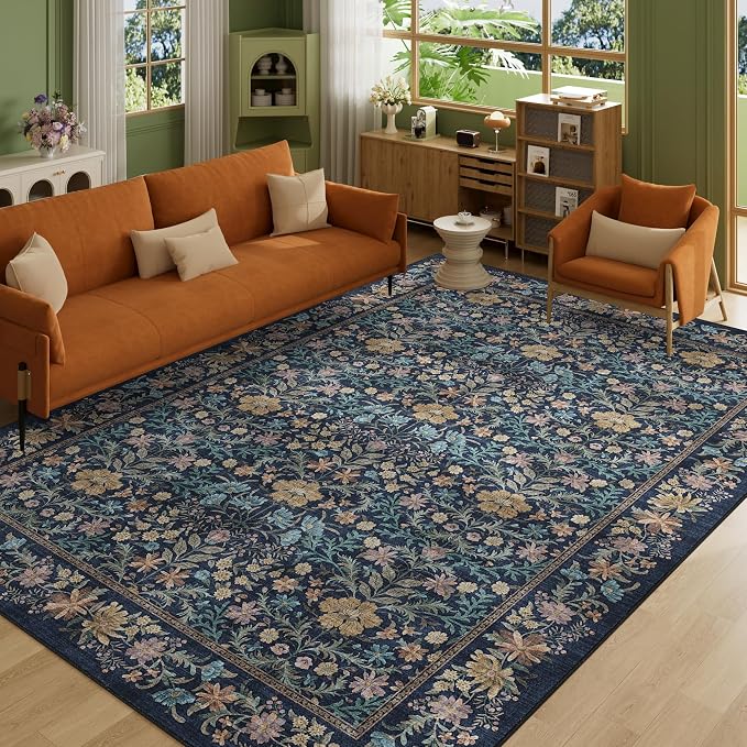 DUKINO 6x9 Rugs for Living Room, Vintage Washable Rug - Image 9