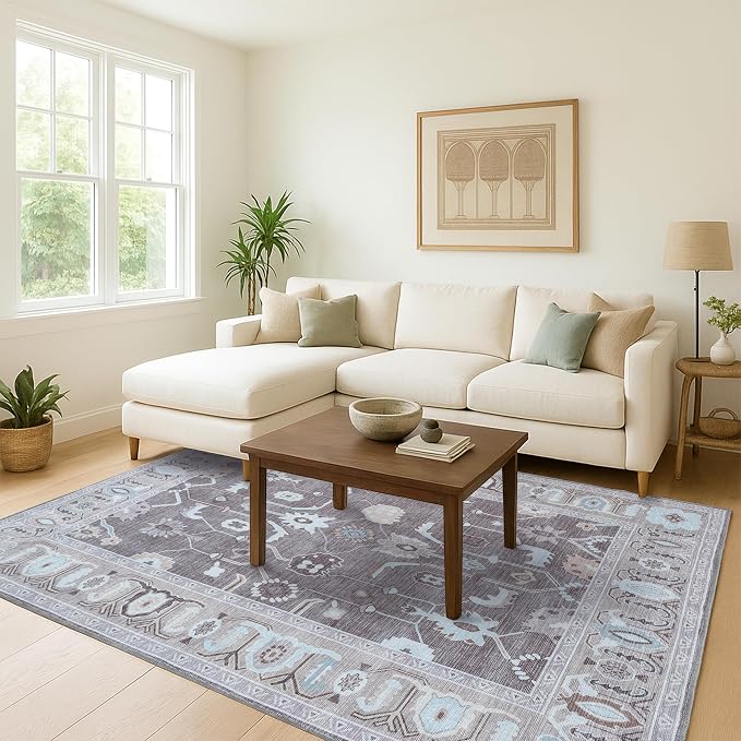 Brown Oushak Rug, Large Area Rugs - Image 2