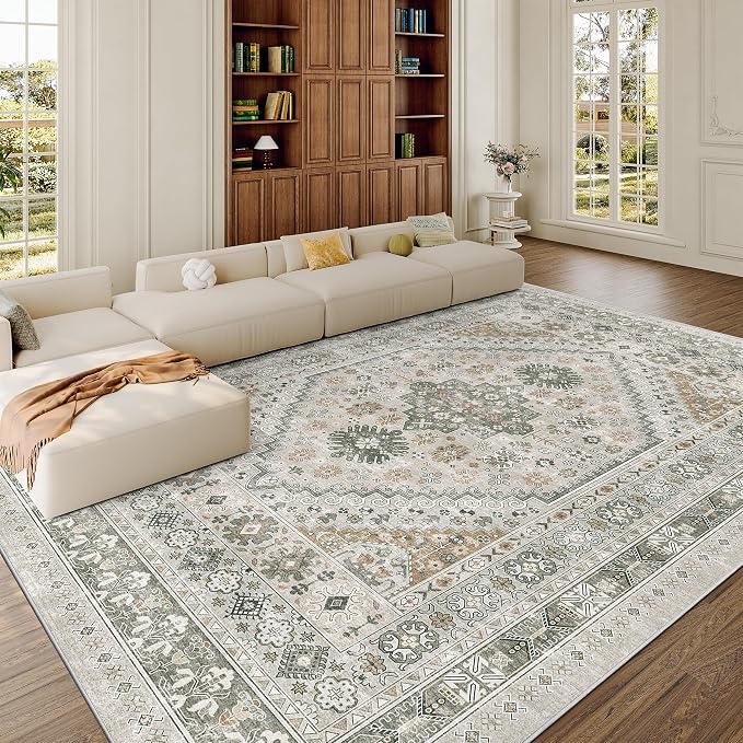 zesthome 8x10 Area Rugs for Living Room, Non-Slip Backing Washable Rugs - Image 3
