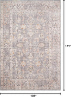 Loloi Skye Collection SKY-01 Grey/Apricot 9'-0" x 12'-0" Area Rug - Image 2