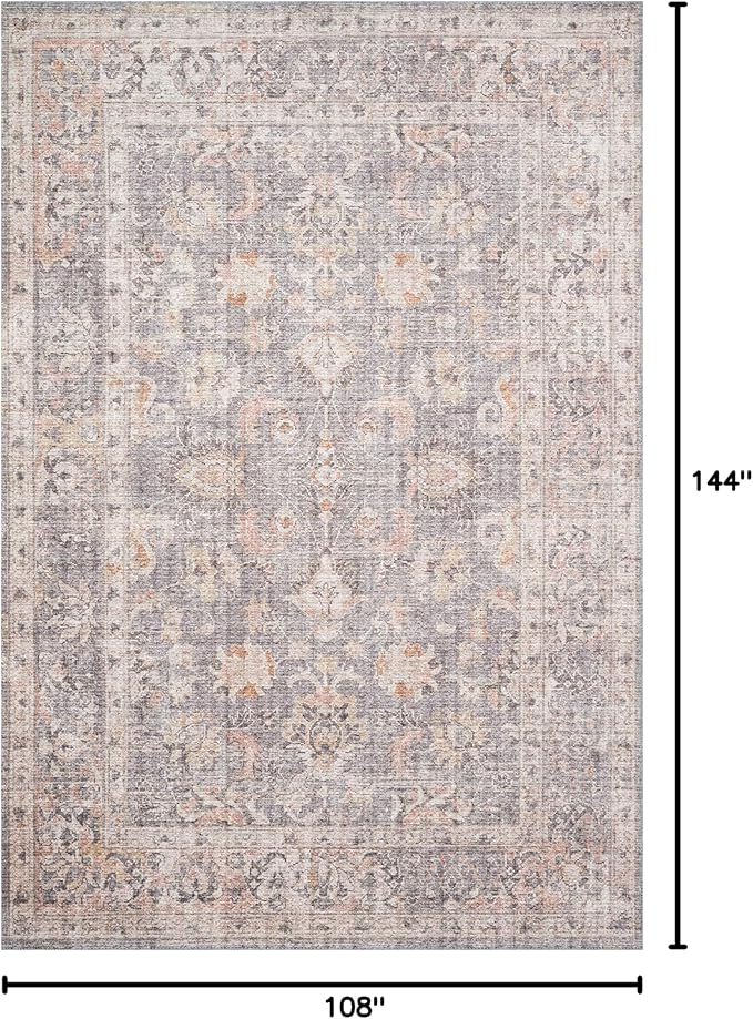 Loloi Skye Collection SKY-01 Grey/Apricot 9'-0" x 12'-0" Area Rug - Image 2
