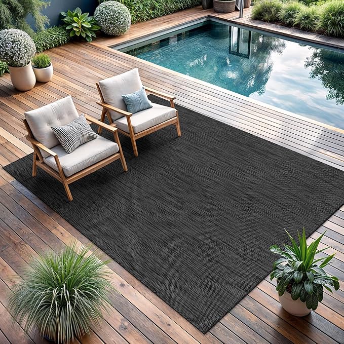 CAMILSON Outdoor Rug 9x12 Modern Area Rugs - Image 3