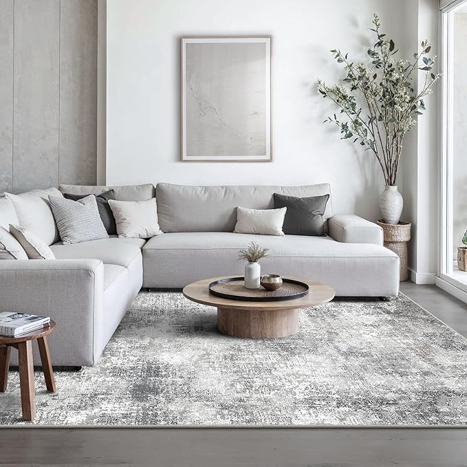 GENIMO Washable Area Rugs for Living Room, 9x12 Modern Non Slip Rugs, Low Pile - Image 2