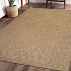 Beverly Rug Easy Jute Checkered Squared Rug 8x10 Washable Durable Indoor - Image 5