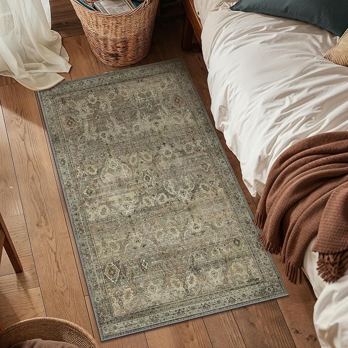 2x3 Entrance Rug Machine Washable Rug Small Door Mat, Ultra-Thin Low Pile Pad - Image 2