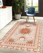 Ambesonne Sun and Moon Decorative Rug, Bohemian Artwork Design of Crescent - Image 4