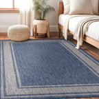 Beverly Rug Outdoor Rug 6x9 Modern Bordered Area Rugs - Image 9