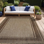Beverly Rug Large Outdoor Rug 10x14 Modern Bordered Area Rugs by BeverlyRug