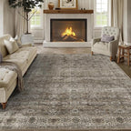 5x7 Washable Rug for Living Room Large Vintage Distressed Bedroom Rug Low Pile - Image 8