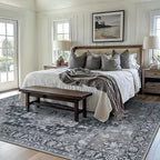 GENIMO 9x12 Area Rugs for Living Room, Machine Washable Non Slip Vintage Rugs - Image 8