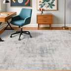 Blue Abstract Rug for Living Room - Image 3