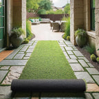 Ottomanson 2'7" x 23' Artificial Faux Grass Rug by Ottomanson