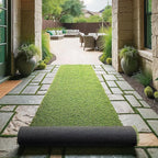Ottomanson 2'7" x 38' Artificial Faux Grass Rug by Ottomanson