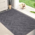 PURRUGS Dirt Trapping Door Mat 32" x 47", Non-Slip Machine Washable Entry Rug by PURRUGS