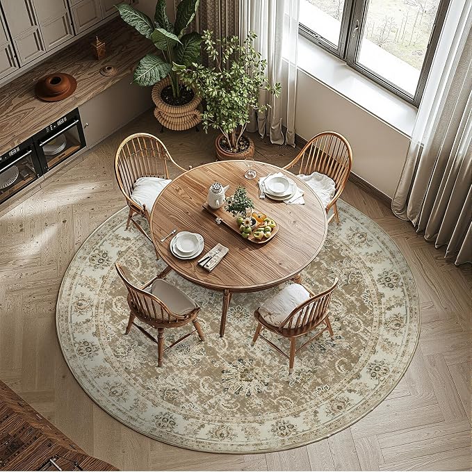 jinchan Fiora Round Rug 8ft Area Rug - Image 3