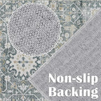 jinchan Runner Rug 2x6 Washable Hallway Rug Distressed Gray Multi Vintage - Image 6