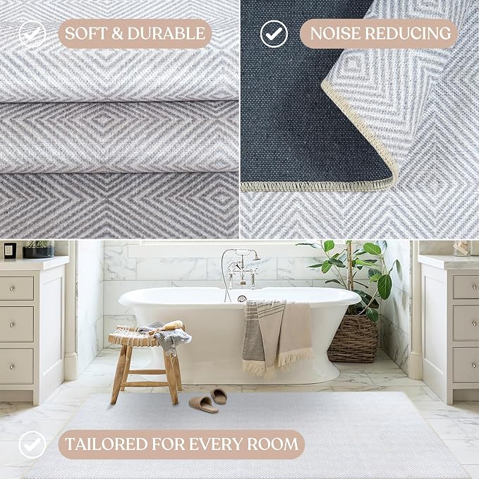 Fame Living Washable Area Rug. Modern Farmhouse. Vintage. Turkish. Bohemian. - Image 5