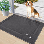 BEQHAUSE Dog Door Mat for Muddy Paws 24"x36" Dirt Trapper Absorbent Doormat Non by BEQHAUSE