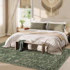 6x9 Rugs for Living Room, Soft Large Area Rugs Green Washable Rug, Indoor - Image 2