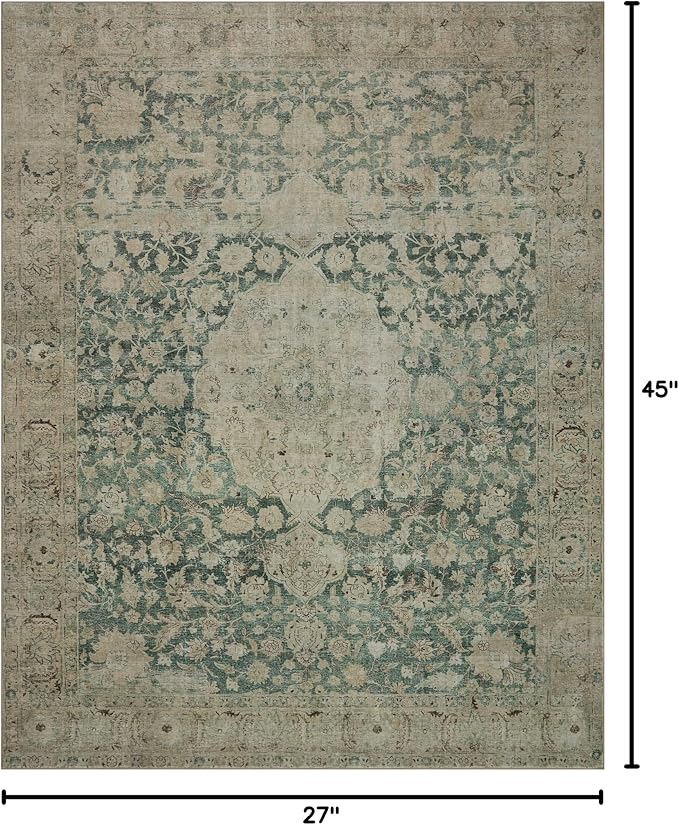Loloi Magnolia Home by Joanna Gaines Sinclair Collection SIN-05 Jade/Sand 2'-3" - Image 2