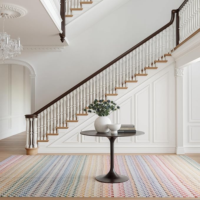Dash & Albert Poppy Multi Machine Washable Rug, 6 X 9 Feet - Image 2
